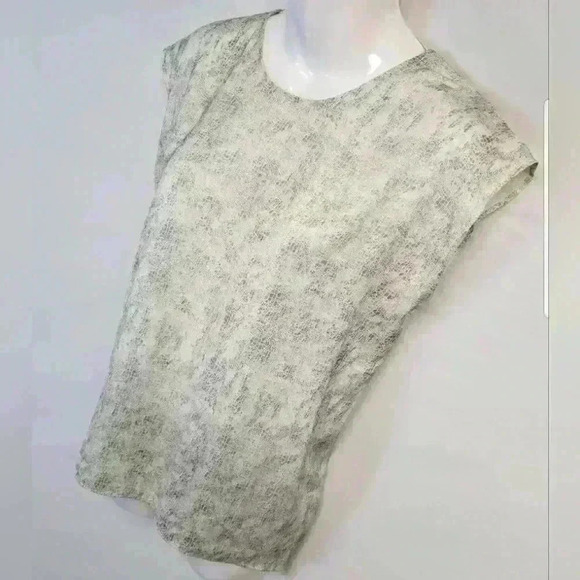 Women's Calvin Klein Reptile Pattern Gray Blouse Sz XS $59 - Picture 2 of 10
